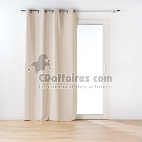 Rideau &agrave; &oelig;illets 135 x 260 cm &ndash; polycoton uni &ndash; Twily Lin