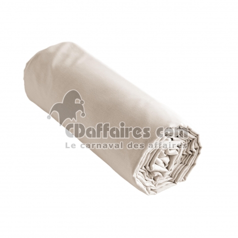 Drap-housse 1 personne Ambre Pampa – 90 x 190 cm – Bonnet 30 cm – Coton 57 fils/cm²
