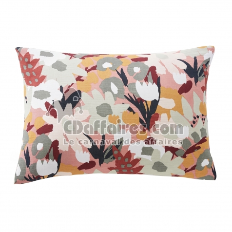 Taie d&rsquo;oreiller 50 x 70 cm &ndash; Gaze de coton imprim&eacute;e L&Eacute;ANE