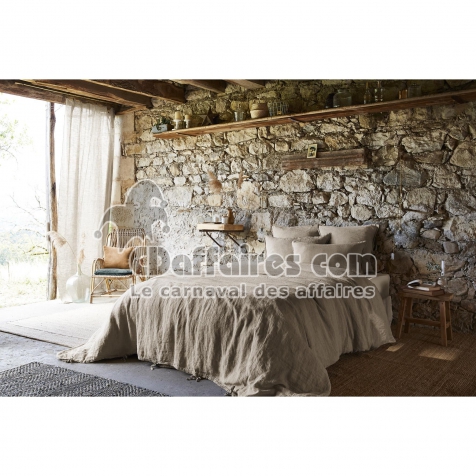 Housse de Couette 240 x 220 cm &ndash; Lin Lav&eacute; Fran&ccedil;ais Luxe Soline &ndash; Lin