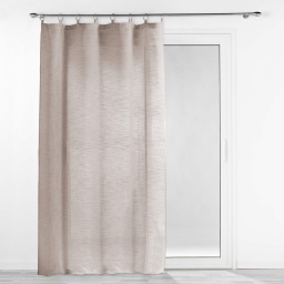 Voilage à anneaux 140 x 240 cm – Voile tissé Milza Noisette