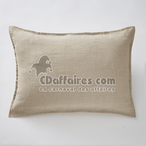 Taie d&rsquo;Oreiller 50 x 70 cm &ndash; Lin Lav&eacute; Fran&ccedil;ais Luxe Soline - Lin