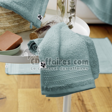 Serviette Invit&eacute; 30 x 50 cm &ndash; Coton &Eacute;pais 600 g/m&sup2; &ndash; Garance Bleu glacier