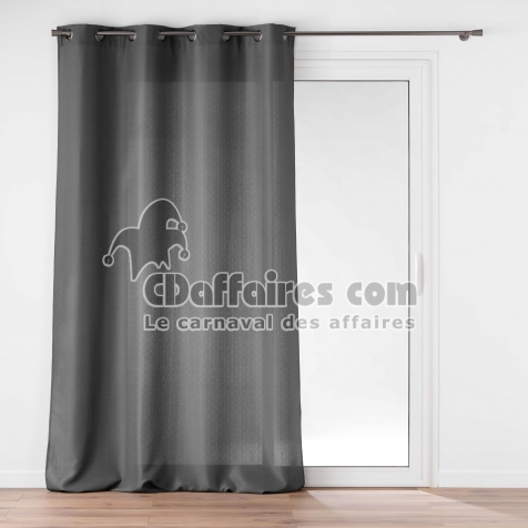 Rideau grande hauteur &agrave; &oelig;illets 140 x 280 cm &ndash; Polyester uni SOLINE &ndash; Beton