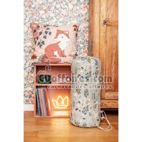 Couette imprim&eacute;e r&eacute;versible 240 x 220 cm + 2 taies d&rsquo;oreiller 60 x 60 cm &ndash; Coton &ndash; Imprim&eacute; Tamia