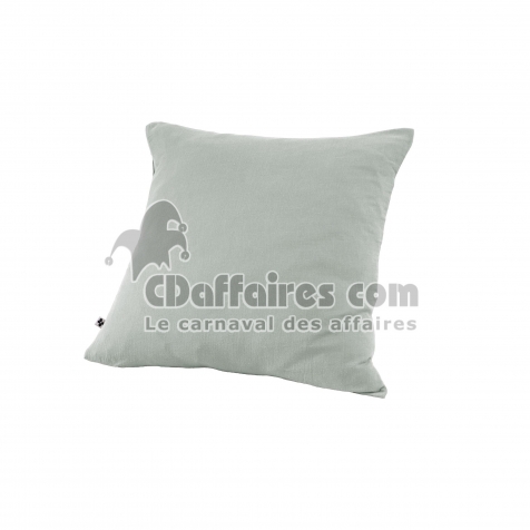 Taie d&rsquo;Oreiller 60 x 60 cm &ndash; Double Gaze de Coton &ndash; Ga&iuml;a Eucalyptus