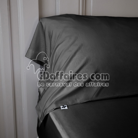 Taie de Traversin 85 x 185 cm &ndash; Satin de Bambou &ndash; Salom&eacute; Truffe