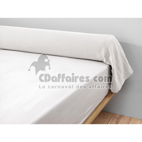Taie de traversin gaze de coton Ga&iuml;a &ndash; 85 x 185 cm - Blanc