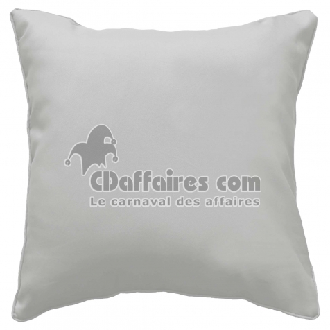 Coussin d&eacute;houssable 60x60 cm &ndash; Essentiel polyester uni Gris