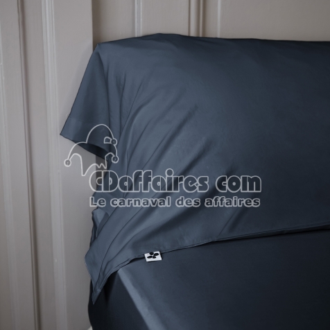 Taie de Traversin 85 x 185 cm &ndash; Satin de Bambou &ndash; Salom&eacute; Minuit