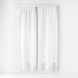 Paire de voilages passe-tringle 2 x 70 x 240 cm – Voile tissé CARLIN – Naturel