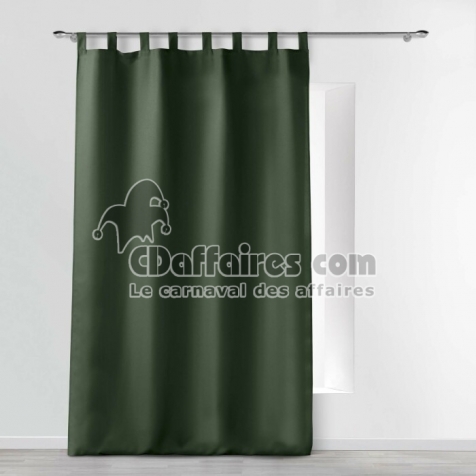 Rideau &agrave; passants &ndash; 140 x 260 cm &ndash; Polyester uni Essentiel Kaki