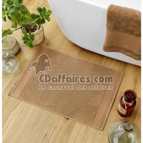 Tapis de bain 50 x 70 cm &ndash; Coton &Eacute;pais 600 g/m&sup2; &ndash; Garance Camel