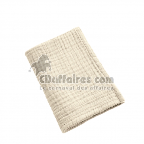 Serviette Invité Gaïa 30 x 50 cm – Gaze de Coton Unie Pampa