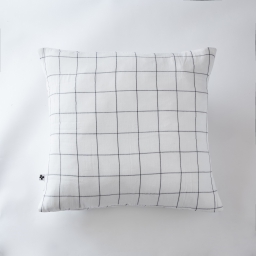Taie d&rsquo;Oreiller 60 x 60 cm &ndash; Gaze de Coton Tiss&eacute;e &ndash; Ga&iuml;a Match Blanc