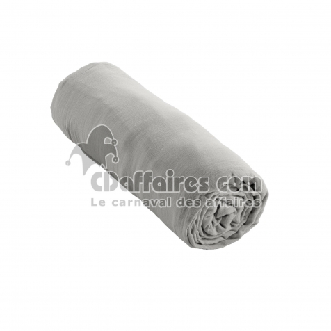 Drap Housse Double Gaze de Coton Perle – 200 x 200 cm – Bonnet 30 cm