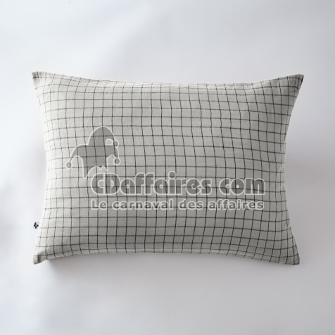 Taie d&rsquo;oreiller 50 x 70 cm &ndash; Gaze de coton tiss&eacute;e &ndash; Ga&iuml;a Mix &ndash; Nuage