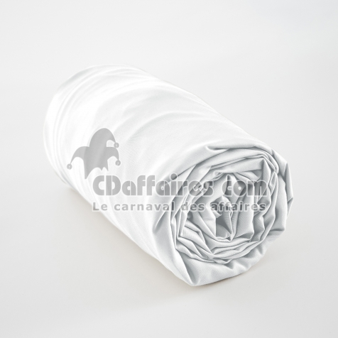 Drap housse King Size 180 x 200 cm en satin de bambou &ndash; Salom&eacute; Blanc &ndash; Bonnet 30 cm