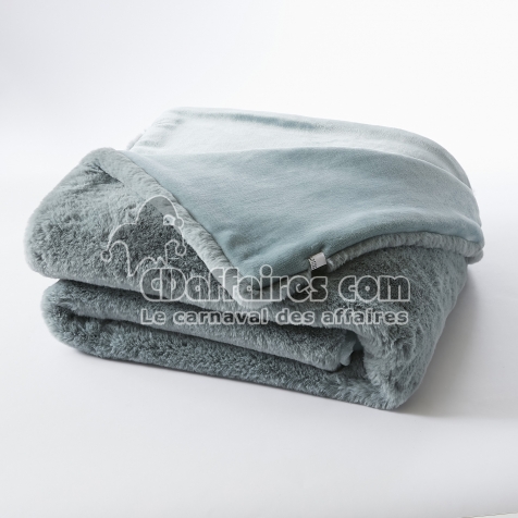 Plaid Ultra Doux Imitation Fourrure – Sven Bleu Arctique – 140 x 200 cm
