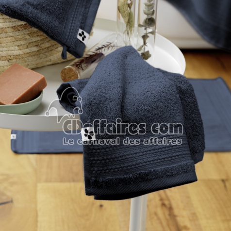 Serviette Invit&eacute; 30 x 50 cm &ndash; Coton &Eacute;pais 600 g/m&sup2; &ndash; Garance Minuit