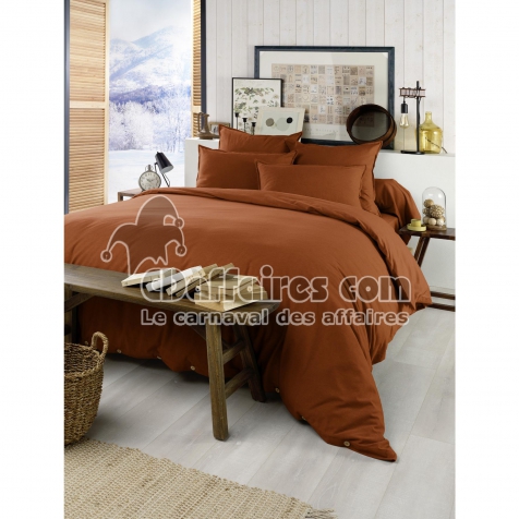 Housse de Couette 200 x 200 cm &ndash; Flanelle Unie &ndash; Candice Tomette