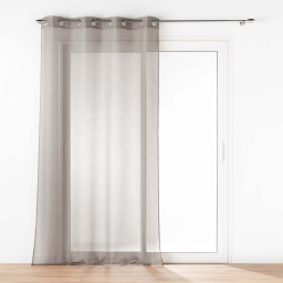 Voilage à œillets 140 x 240 cm – Voile sablé Lissea Taupe