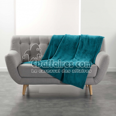 Plaid Flanelle Ultra Douce Flanou Bleu &ndash; 125 x 150 cm