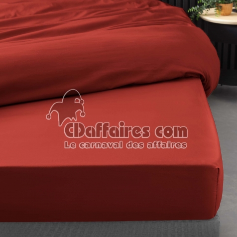 Drap Housse 160 x 200 cm &ndash; Percale Unie 78 Fils &ndash; Tomette