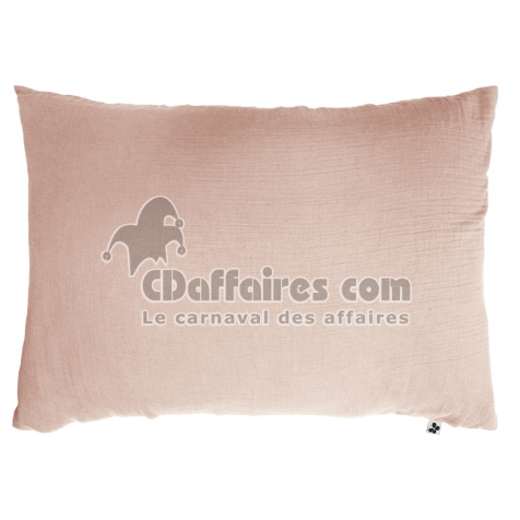 Taie d&rsquo;Oreiller 50 x 70 cm &ndash; Double Gaze de Coton &ndash; Ga&iuml;a Guimauve