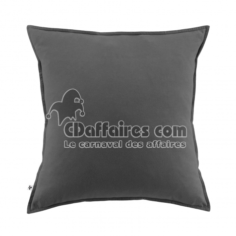 Taie d’oreiller 63 x 63 cm – Flanelle chaude – Collection Candice – Coloris Anthracite