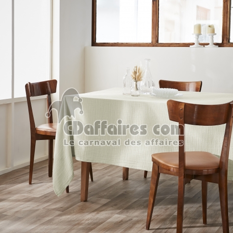 Nappe rectangulaire 150 x 350 cm &ndash; Double gaze de coton &ndash; Ga&iuml;a Vert d&rsquo;Eau