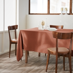 Nappe rectangulaire 150 x 350 cm &ndash; Double gaze de coton &ndash; Ga&iuml;a Terracotta
