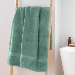 Drap de douche 70 x 130 cm &mdash; &eacute;ponge coton peign&eacute; &Eacute;l&eacute;gance 600 g/m&sup2; - C&eacute;ladon