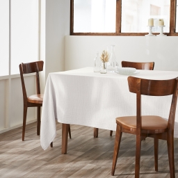 Nappe rectangulaire 150 x 350 cm – Double gaze de coton – Gaïa Blanc