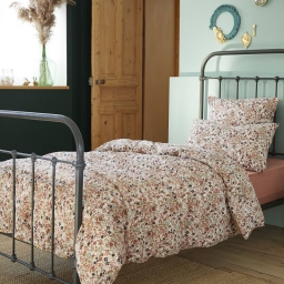 Housse de couette 140 x 200 cm – Double Gaze de Coton Imprimée – Capucine Pampa
