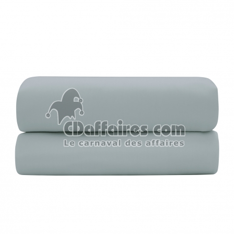 Drap-housse 160 x 200 cm &mdash; Satin de coton 120 fils/cm&sup2; &mdash; C&eacute;ladon&mdash; Bonnet 30 cm