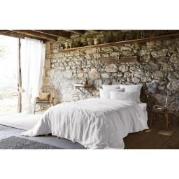 Housse de couette 200 x 200 cm – Lin Français Lavé – SOLINE Craie