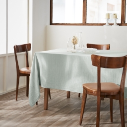 Nappe rectangulaire 150 x 250 cm – Double gaze de coton – Gaïa Eucalyptus