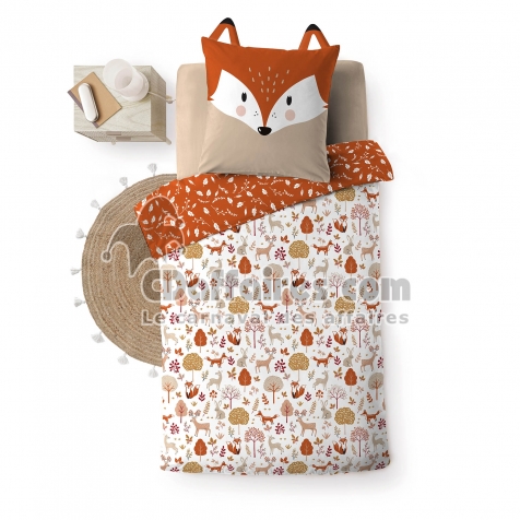 Parure de Lit Enfant 140 x 200 &ndash; ROXY &ndash; R&eacute;versible avec Taie 3D