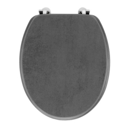 Abattant wc charnieres metal 37.5 x 46 cm mdf effet beton alium Sans