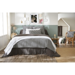 Bout de Lit 90 x 200 cm - Gaze de Coton Tissée Vickie Truffe