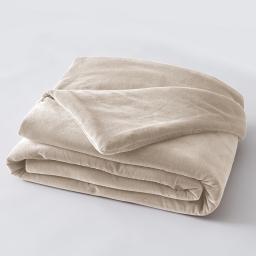 Bout de lit gaze de coton 90 x 200 cm velours de coton césar pampa Naturel