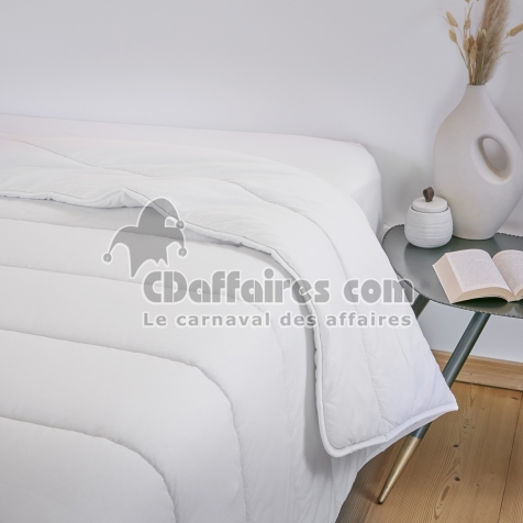 Couette en coton anti acariens 240 x 220 cm Celeste Blanc 350gr/m2