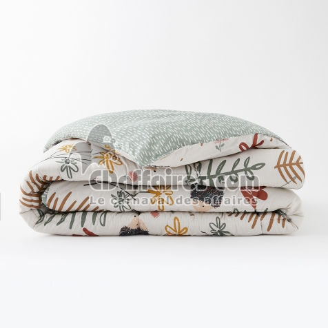 Couette temp&eacute;r&eacute;e imprim&eacute;e 260 x 240 cm coton imprim&eacute; Polisson