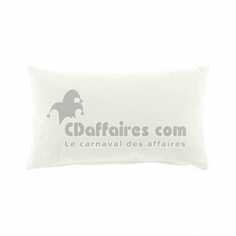 Coussin dehoussable 30 x 50 cm coton/polyester recycle grs twily Blanc