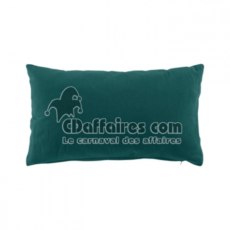 Coussin dehoussable  30 x 50 cm coton/polyester recycle grs twily Emeraude