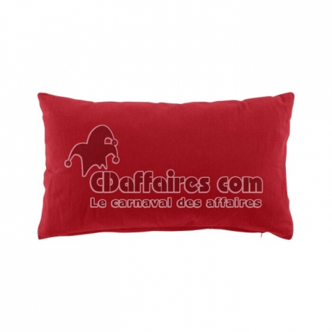 Coussin dehoussable 30 x 50 cm coton/polyester recycle grs twily Rouge