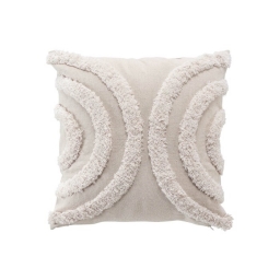 Coussin dehoussable 40 x 40 cm polycoton tufte Zita Naturel