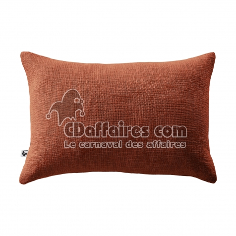 Coussin D&eacute;houssable 40 x 60 cm - 100% coton Sixtine Terracotta