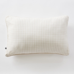 Coussin d&eacute;houssable 40 x 60 cm - Double gaze de coton tiss&eacute;e teinte - VICKIE - Pampa